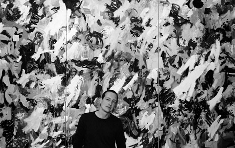 Michael Goller im Atelier, Foto: Peter Piek