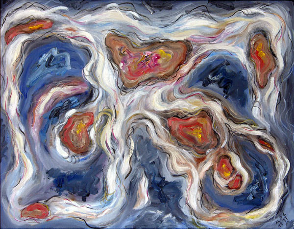 1997, l auf Leinwand, 60 x 80 cm