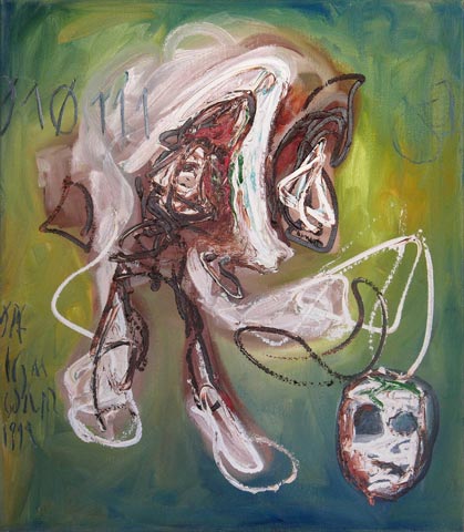 Kopf 23, 1999, l auf Leinwand, 69 x 60 cm