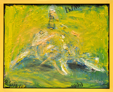 Stillleben mit gelb, 2000, l auf Hartfaser, 24 x 30 cm