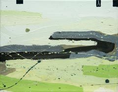 Landschaften, 2002, l auf Leinwand, 12 x  36 cm breit
