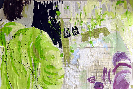 der Bilderbetrachter, 2005, Acryl auf Papier, 65 x 95 cm