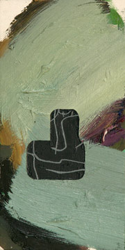 Kopf und Hand, l auf Leinwand, 24 x 13 cm
