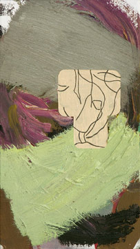 Kopf und Hand, l auf Leinwand, 30 x 17 cm