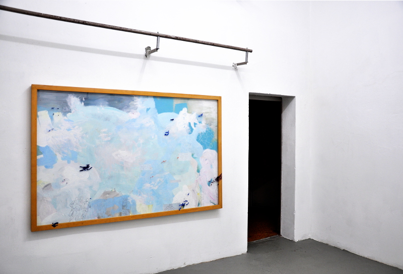 Michael Goller - Atemluft fliet durch den Stein. 2015_51, l auf Hartfaser/Glas/Holz