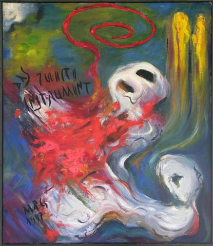 das zweite Instrument, 1997, l auf Leinwand, 69 x 61 cm