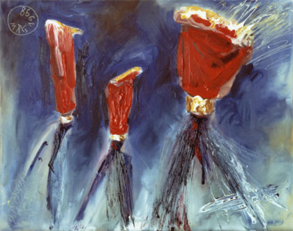 Kommunikationsstudie, 1998, l auf Leinwand, 40 x 50 cm