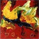 Schmetterlinge, 1998, Alkyd auf Leinwand, 4 x 20 x 20 cm