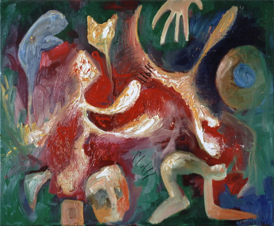 Bild des Lebens, 1999, l auf Leinwand, 66 x 80 cm