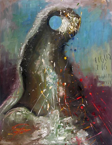 Figurenbild, 1999, l auf Leinwand, 160 x 125 cm