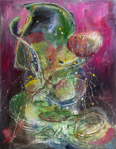Figurenbild, 1999, l auf Leinwand, 160 x 125 cm