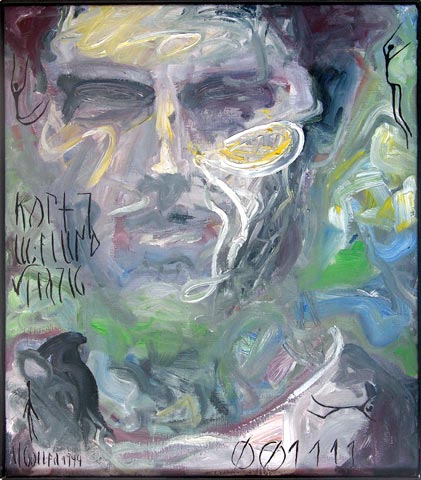 Kopf 15, 1999, l auf Leinwand, 69 x 60 cm