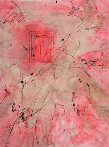 das Gleichnis vom Hirten, 2000, Feder und Tusche auf Papier, ca. 70 x 50 cm