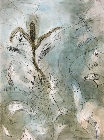 das Gleichnis vom Smann, 2000, Feder und Tusche auf Papier, ca. 70 x 50 cm