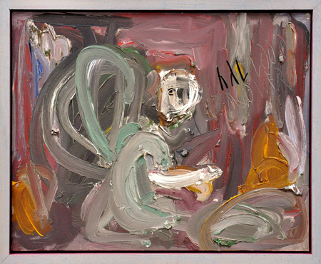 Halle, 2000, Öl auf Hartfaser, 24 x 30 cm