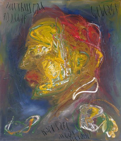 Kopf 30, 2000, l auf Leinwand, 69 x 60 cm
