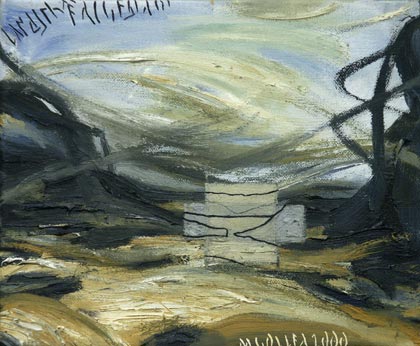 Landschaft, 2000, l auf Leinwand, 30 x 36 cm