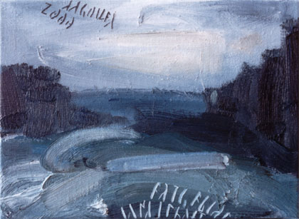 Landschaft, 2000, Öl auf Leinwand, 26 x 36 cm