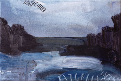 Landschaft, 2000, l auf Leinwand, 24 x 36 cm