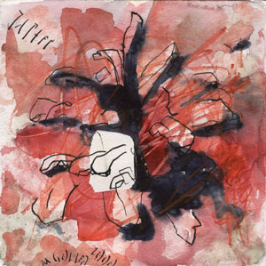 Zapfen (Studie fr "Zimmer mit Zapfen"), Tusche, Aquarell, 20 x 20 cm