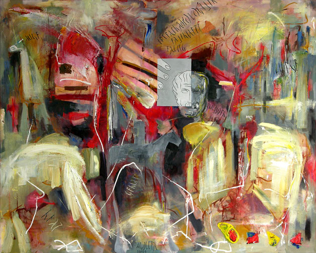 interchronologischer Schmetterling, 2001, l auf Leinwand, 160 x 200 cm
