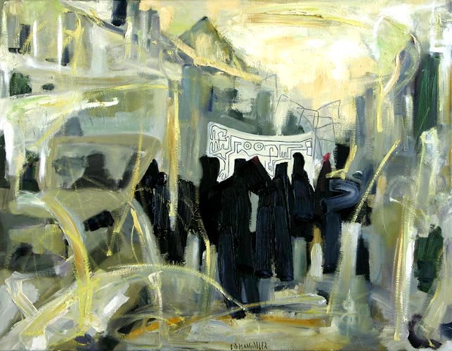 Mittweida, 2001, l auf Leinwand, 90 x 115 cm