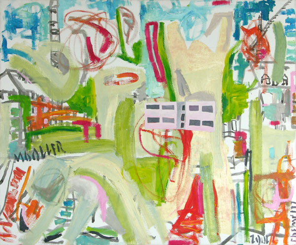 Stadtbild, 2002, l auf Leinwand, 95 x 115 cm