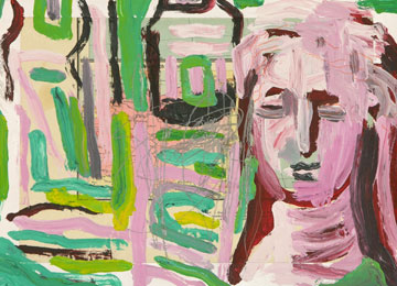 Stillleben, 2002, Mischtechnik auf Papier, 26 x 35 cm