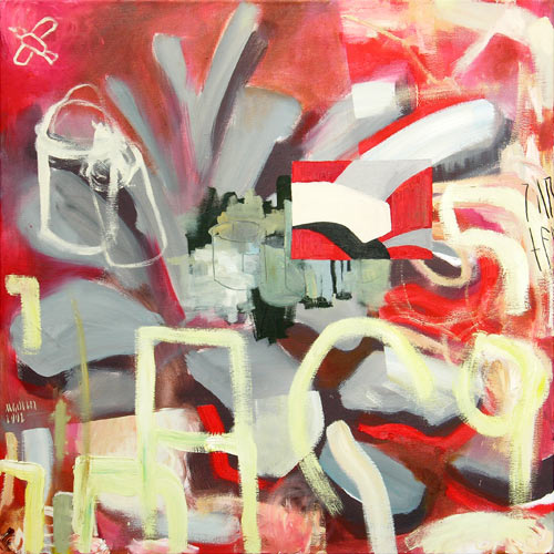 Zimmer mit Zapfen, 2002, l auf Leinwand, 99 x 98 cm