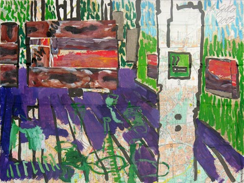 Atelier, Collage, 2003, 60 x 80 cm