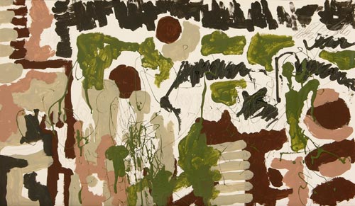 Feld, 2003, Acryl auf Papier, 51 x 90 cm