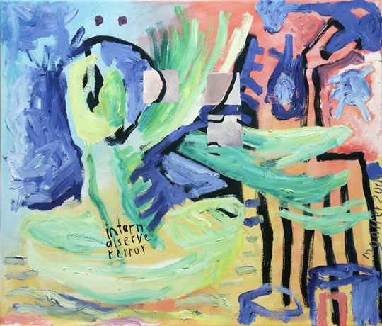 internal server error, 2003, l auf Leinwand, 60 x 70 cm