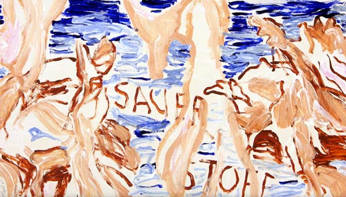 Sauerstoff, 2003, Acryl auf Papier, 52 x 91 cm