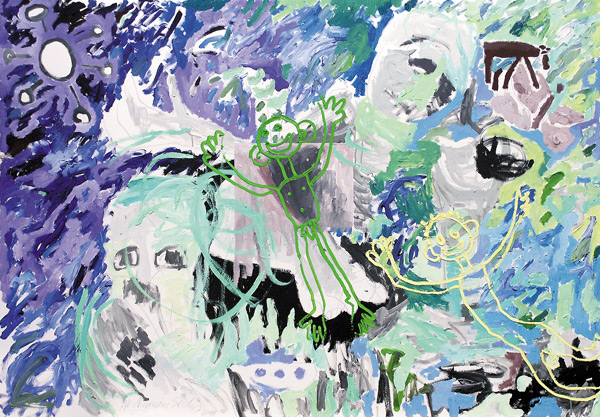 A4 - Nummer sechs, 2004, l auf Leinwand, 105 x 150 cm