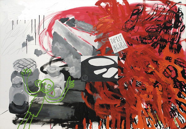 A4 - Ttet Klara!, 2004, l auf Leinwand, 105 x 150 cm