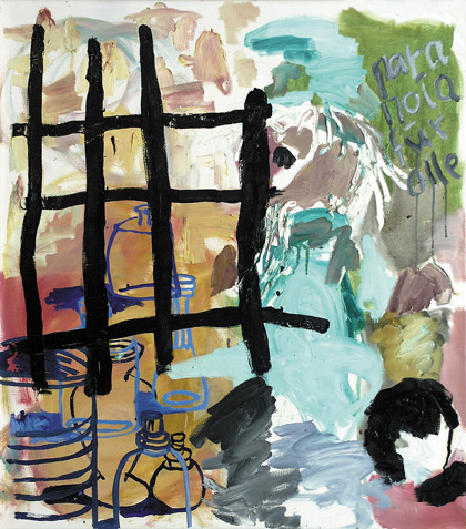 Sandmännchen im Knast (Paranoia für alle), 2004, Öl auf Leinwand