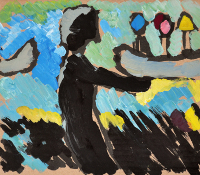 Rumpelstilzchen, 2005, Gouache auf Pappe