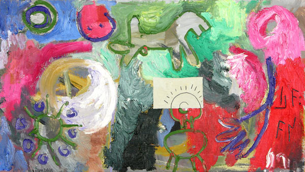 be-en, 2005, l auf Leinwand, 44 x 77