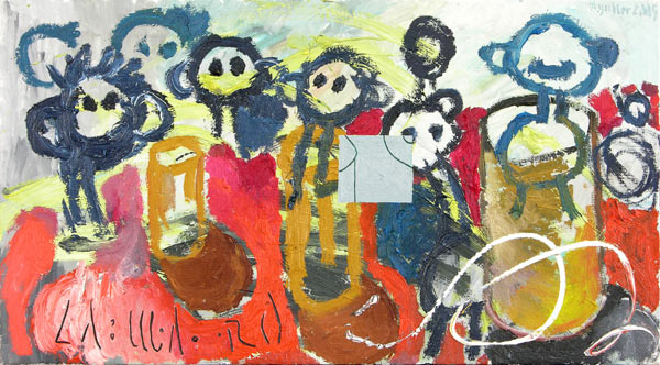 la-wa-ro, 2005, l auf Leinwand, 43 x 77 cm