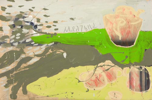 Mrzbild, 2005, Mischtechnik auf Papier, ca. 64 x 96 cm
