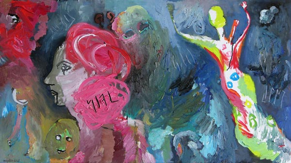 me-geis-gro-denz , 2005, l auf Leinwand, 54 x 96 cm