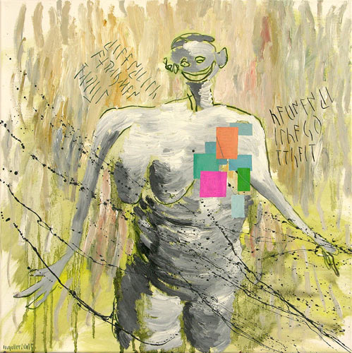 die endliche fragmentarische unendliche Gottheit , 2005, l auf Leinwand, 70 x 70 cm