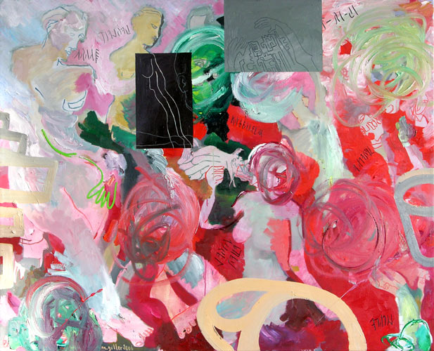 Gastmahl, l auf Leinwand, 130 x 160 cm