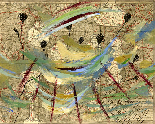 Stillleben, Mischtechnik auf Papier, 42 x 51 cm