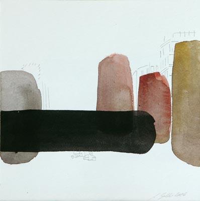 Hamburg Speicherstadt, Tusche, Bleistift, Aquarell, 20 x 20 cm