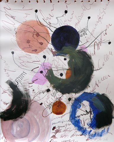 Tusche, l auf Papier, 39 x 31 cm