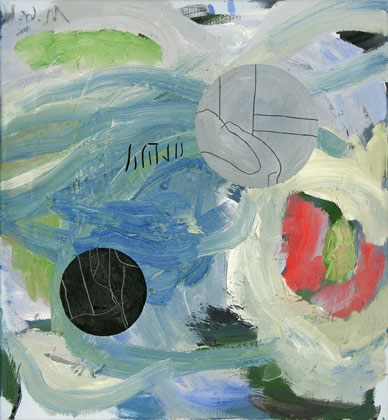 Kreuzigung mit ultramarin, l auf Leinwand, 55 x 50 cm