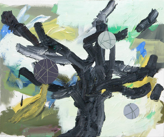 Baum, l auf Leinwand, 61 x 73 cm