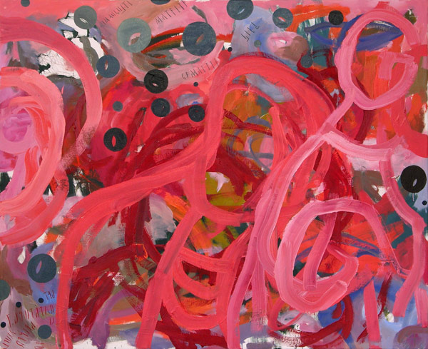 Im August im Atelier gemaltes Bild (Betrachtung zu Heiner Mller), l auf Leinwand, 130 x 160 cm