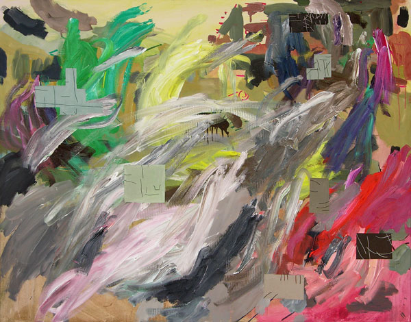 Moos und Laub, l auf Leinwand, 110 x 140 cm